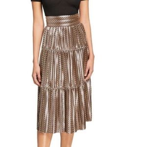 Ba&sh poly metallic midi skirt